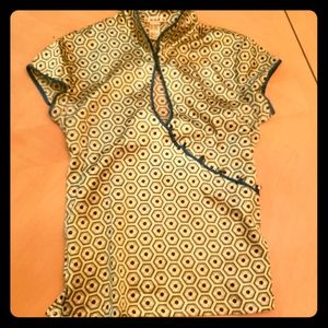 Asian inspired silky blouse